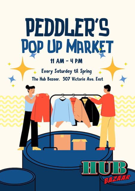 Peddlers Pop Up Market: The Hub Bazaar
