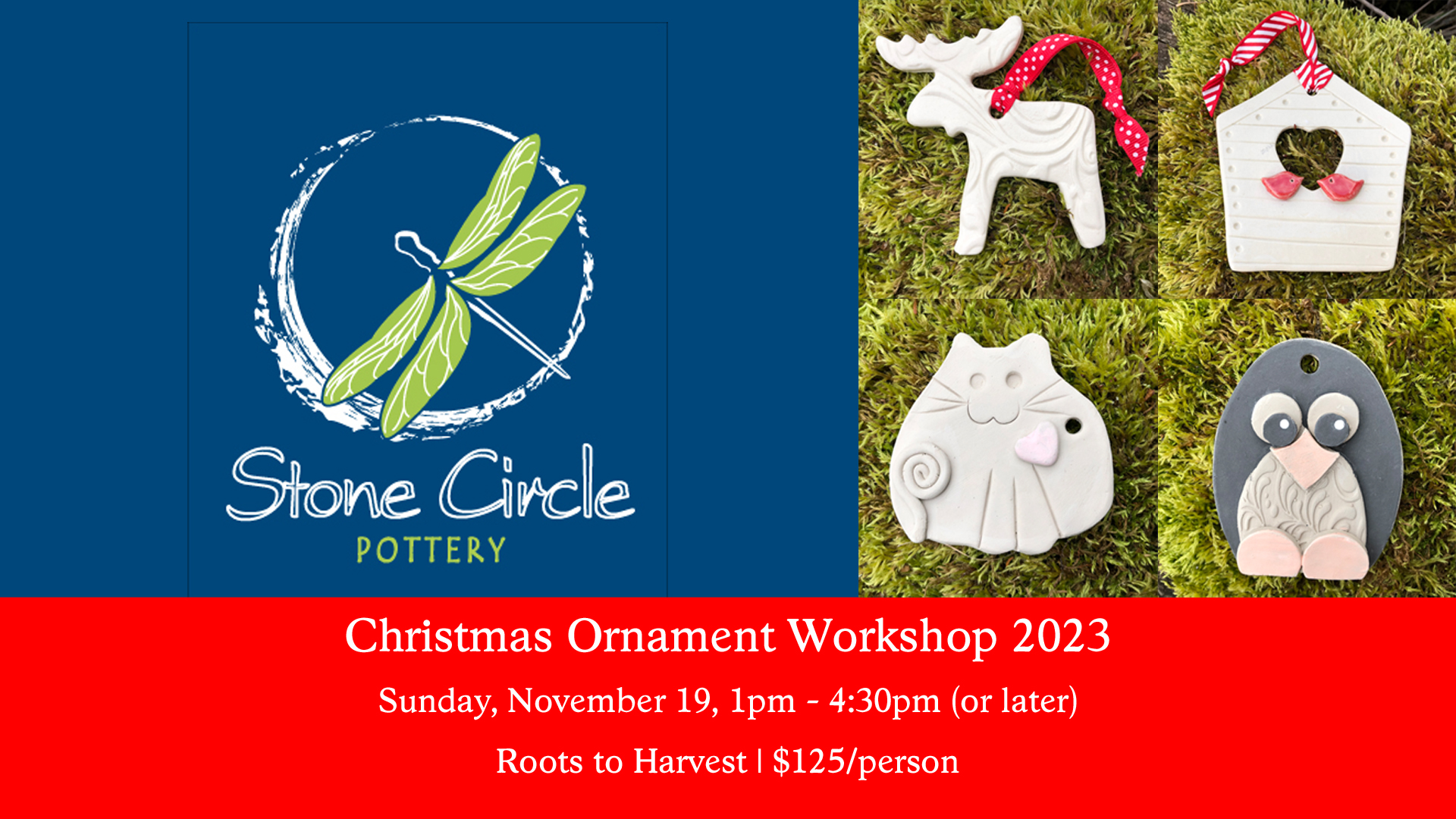 Stone Circle Pottery’s Christmas Ornament Workshop